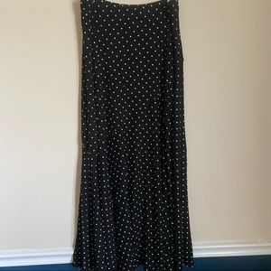 Womens NWT Chicos polka dot skirt maxi festive size 2/Large/12 Sammi